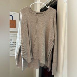 RD Style Tan Sweater With Zipper Accent